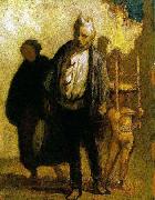 Honore Daumier Wandering Saltimbanques USA oil painting artist
